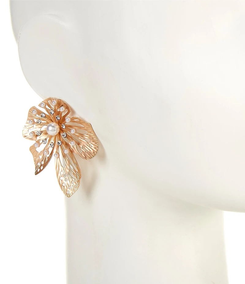 Southern Living x Borrowed & Blue Flower Statement Drop Earrings