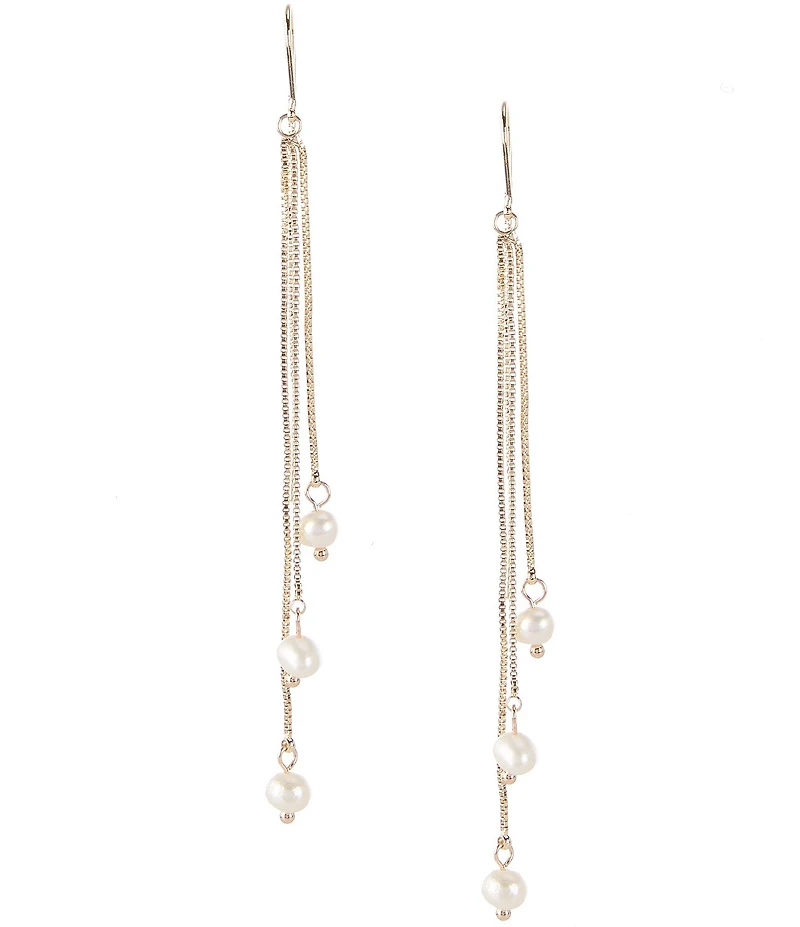 Southern Living x Borrowed & Blue Freshwater Pearl Linear Earrings