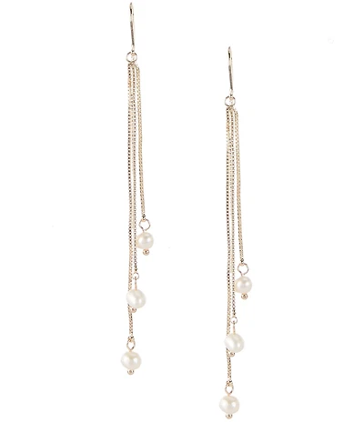 Southern Living x Borrowed & Blue Freshwater Pearl Linear Earrings