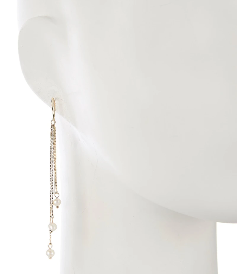 Southern Living x Borrowed & Blue Freshwater Pearl Linear Earrings