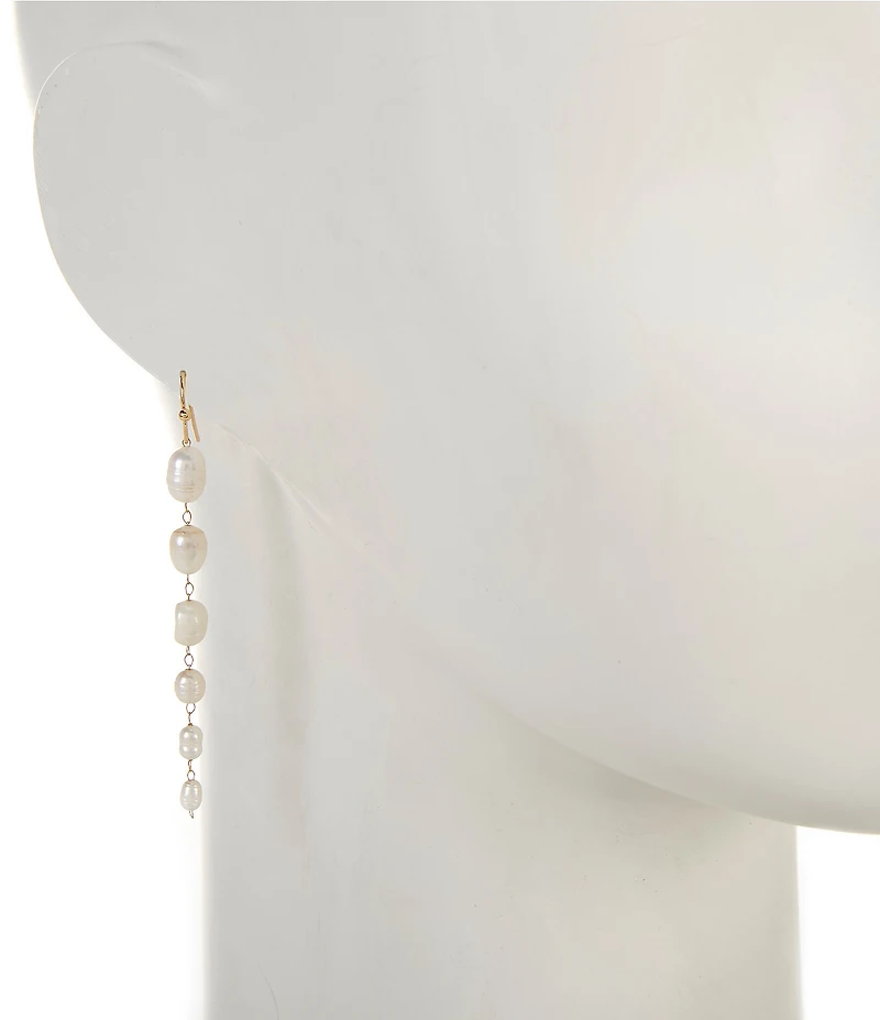 Southern Living x Borrowed & Blue Freshwater Pearl Linear Earrings