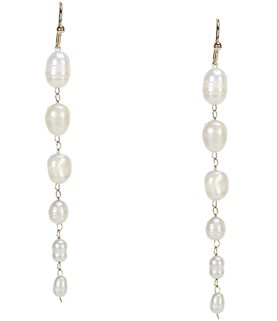 Southern Living x Borrowed & Blue Freshwater Pearl Linear Earrings