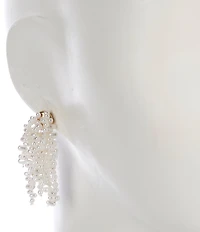 Southern Living x Borrowed & Blue Organic Pearl Cluster Tassle Statement Drop Earrings