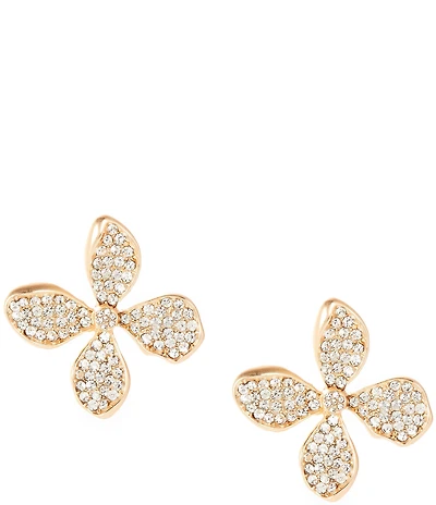 Southern Living x Borrowed & Blue Oversized Pave Flower Drop Earrings