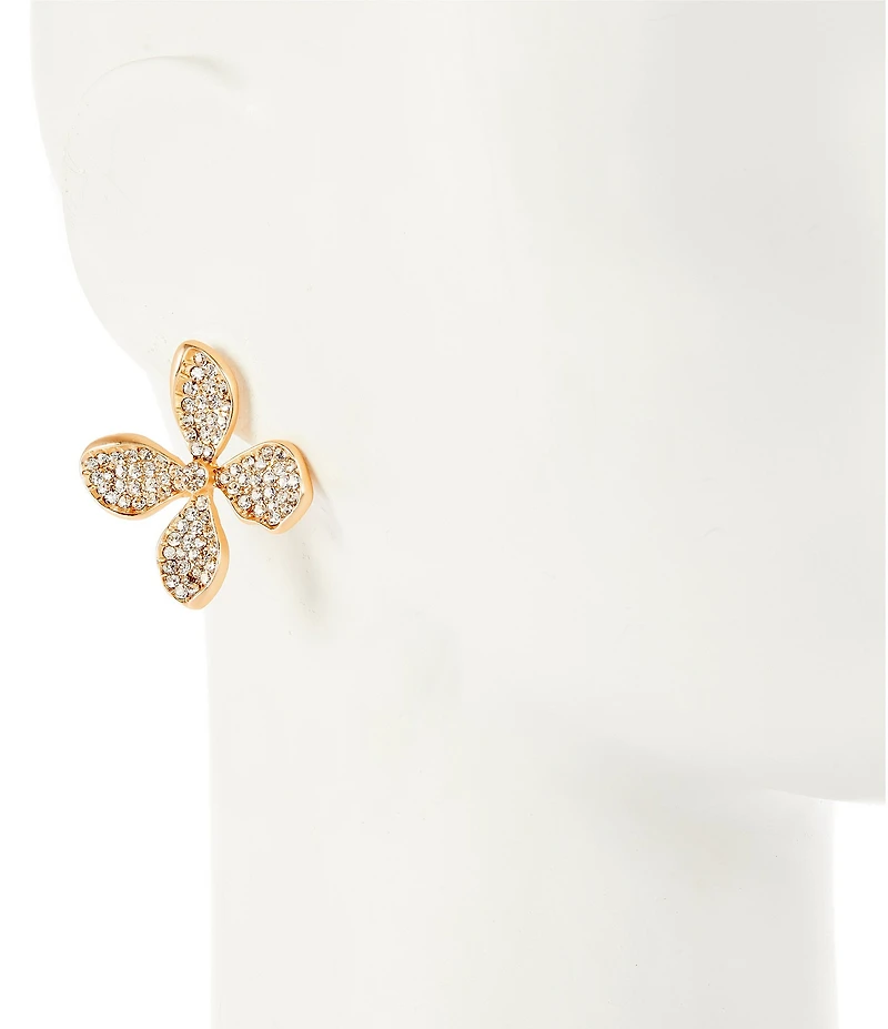 Southern Living x Borrowed & Blue Oversized Pave Flower Drop Earrings