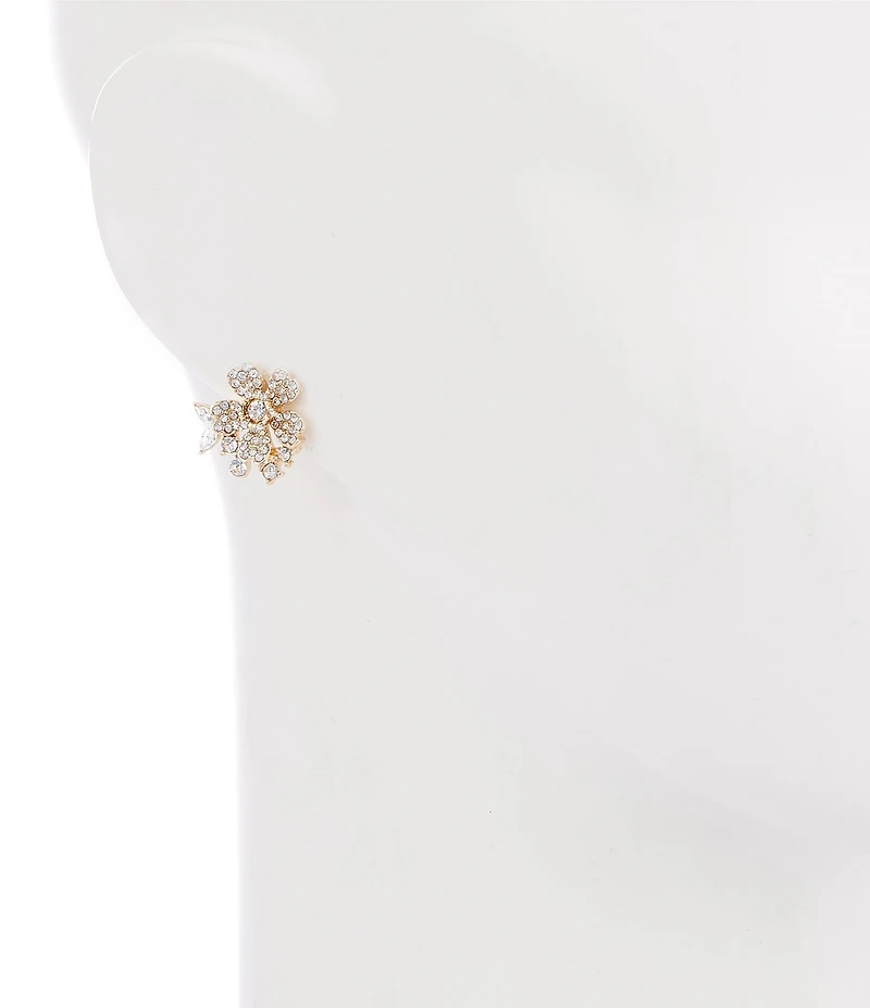 Southern Living x Borrowed & Blue Pave Flower Stud Earrings