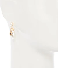 Southern Living x Borrowed & Blue Pearl Cab Crystal CZ Pave Pearl Teardrop Drop Earrings