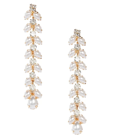 Southern Living x Borrowed & Blue Pearl Cluster Linear Earrings