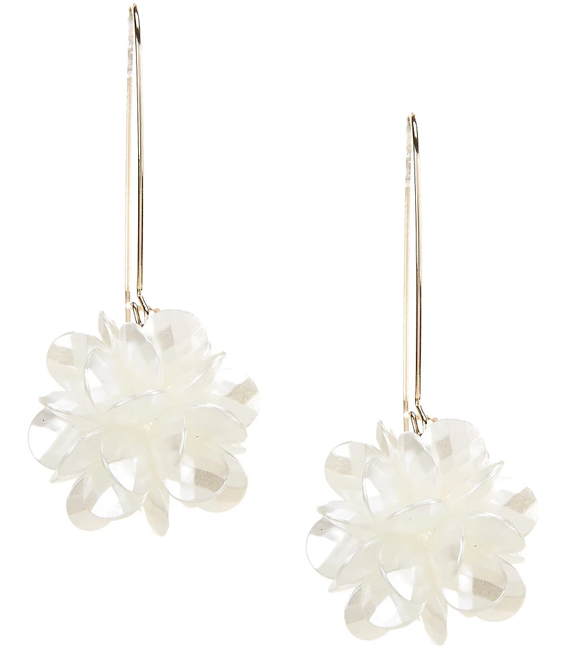 Southern Living x Borrowed & Blue Pearl Flower Ball Statement Drop Earrings