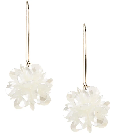Southern Living x Borrowed & Blue Pearl Flower Ball Statement Drop Earrings