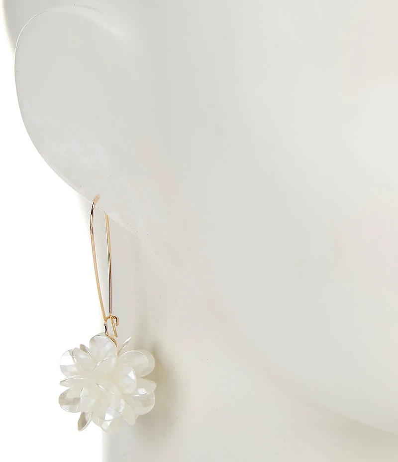 Southern Living x Borrowed & Blue Pearl Flower Ball Statement Drop Earrings