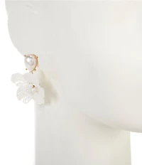 Southern Living x Borrowed & Blue Pearl Statement Flower Drop Earrings