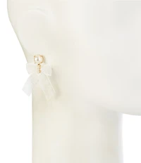 Southern Living x Borrowed & Blue Pearl Stud White Bow Pearl Beaded Drop Earrings