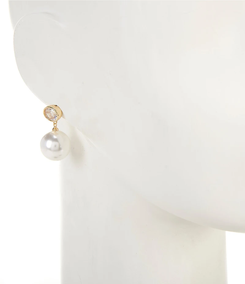 Southern Living x Borrowed & Blue Rhinestone and Pearl Drop Earrings