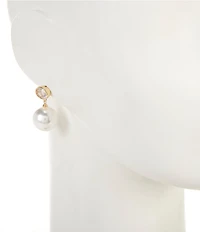 Southern Living x Borrowed & Blue Rhinestone and Pearl Drop Earrings