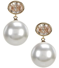 Southern Living x Borrowed & Blue Rhinestone and Pearl Drop Earrings