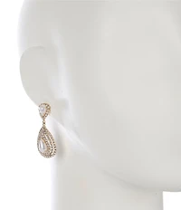 Southern Living x Borrowed & Blue Rhinestone Pearl Inset Teardrop Drop Earrings