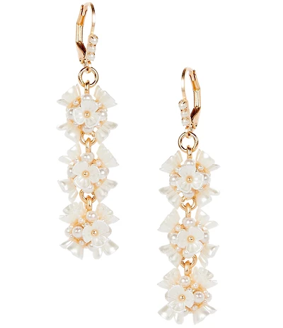 Southern Living x Borrowed & Blue Rose Pearl Ball Linear Earrings