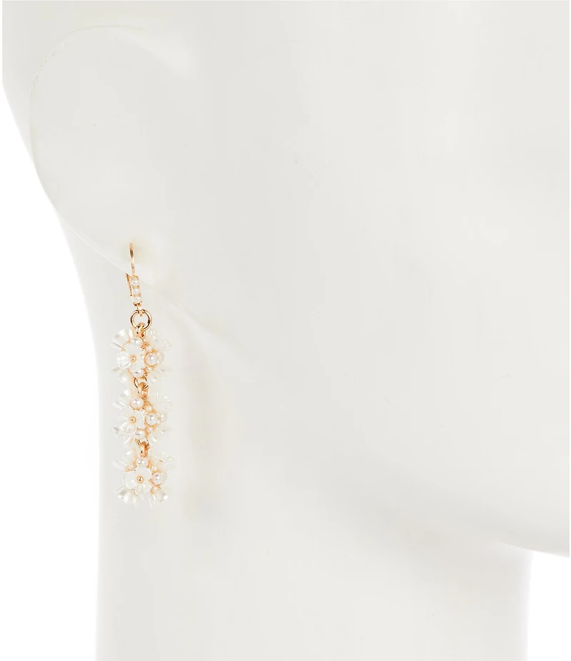 Southern Living x Borrowed & Blue Rose Pearl Ball Linear Earrings