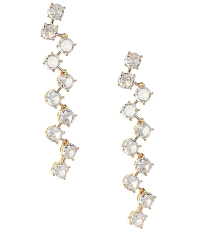 Southern Living x Borrowed & Blue Round Cubic Zirconia Linear Earrings