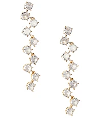 Southern Living x Borrowed & Blue Round Cubic Zirconia Linear Earrings