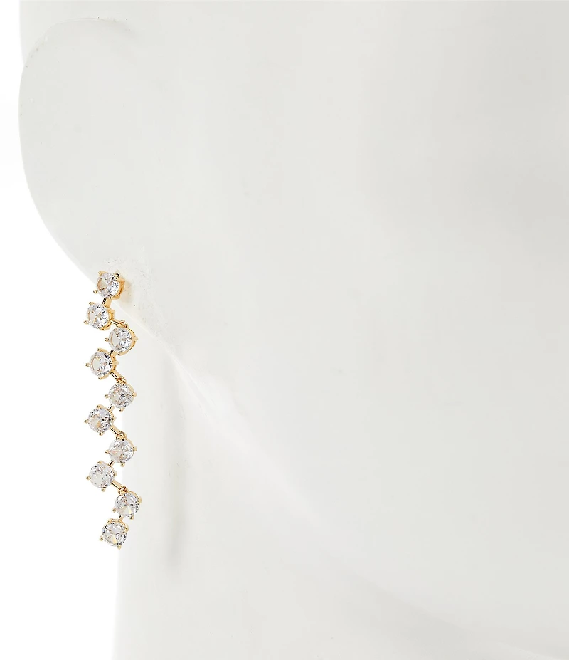 Southern Living x Borrowed & Blue Round Cubic Zirconia Linear Earrings