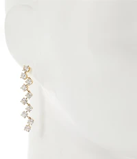 Southern Living x Borrowed & Blue Round Cubic Zirconia Linear Earrings