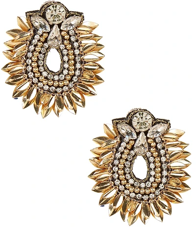 Southern Living x Borrowed & Blue Sequin Burst Drop Statement Earrings