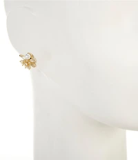 Southern Living x Borrowed & Blue Small Pearl and Cubic Zirconia Cluster Stud Earrings