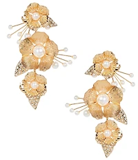 Southern Living x Borrowed & Blue Statement Triple Flower Drop Earrings