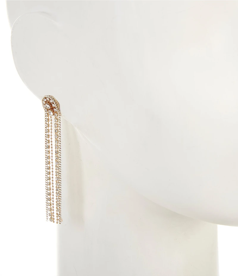 Southern Living x Borrowed & Blue Stone and Chain Linear Earrings