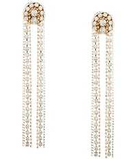 Southern Living x Borrowed & Blue Stone and Chain Linear Earrings