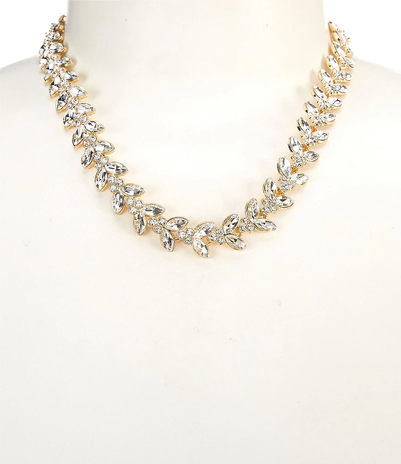 Southern Living x Borrowed & Blue Stone Leaf Collar Necklace