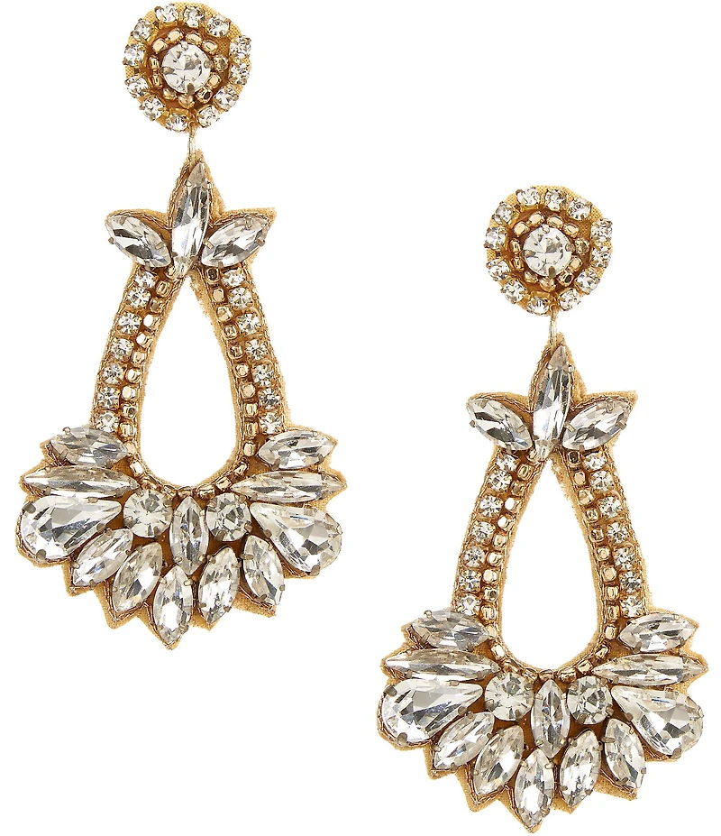 Southern Living x Borrowed & Blue Stone Teardrop Statement Drop Earrings