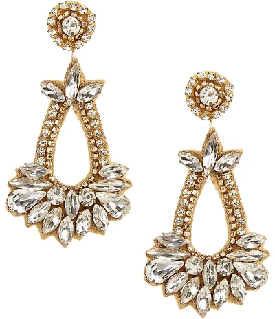 Southern Living x Borrowed & Blue Stone Teardrop Statement Drop Earrings