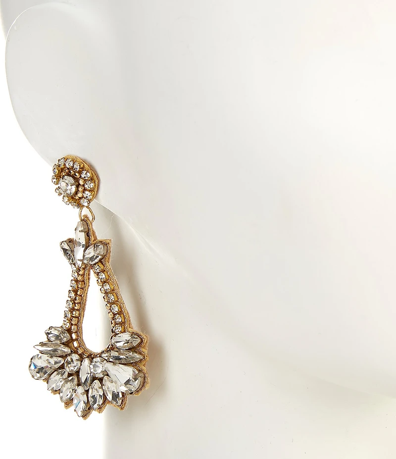 Southern Living x Borrowed & Blue Stone Teardrop Statement Drop Earrings