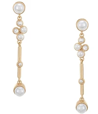 Southern Living x Borrowed & Blue Bar Drop Earrings With Pearl Clusters