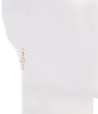 Southern Living x Borrowed & Blue Crystal CZ Navette Stone & Pearl Flower Drop Earrings