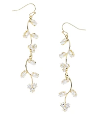 Southern Living x Borrowed Delicate Pearl and Stone Vine Linear Earrings