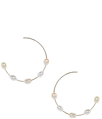 Southern Living x Borrowed Freshwater Pearl Hoop Earrings