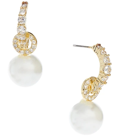 Southern Living x Borrowed Pave Pearl Drop Earrings
