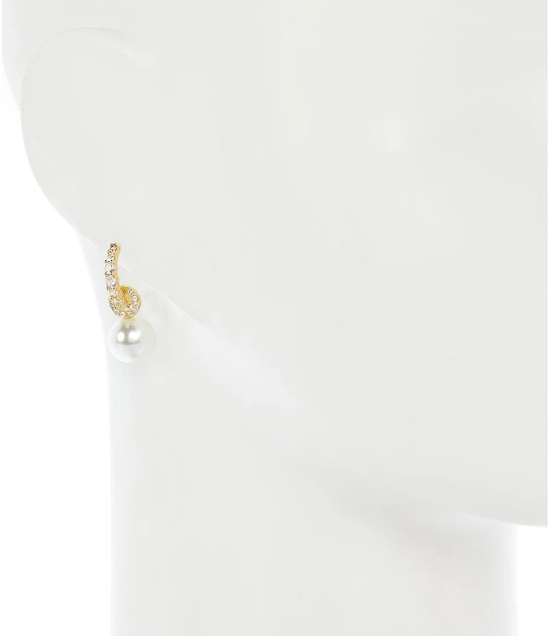 Southern Living x Borrowed Pave Pearl Drop Earrings