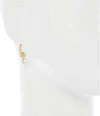 Southern Living x Borrowed Pave Pearl Drop Earrings