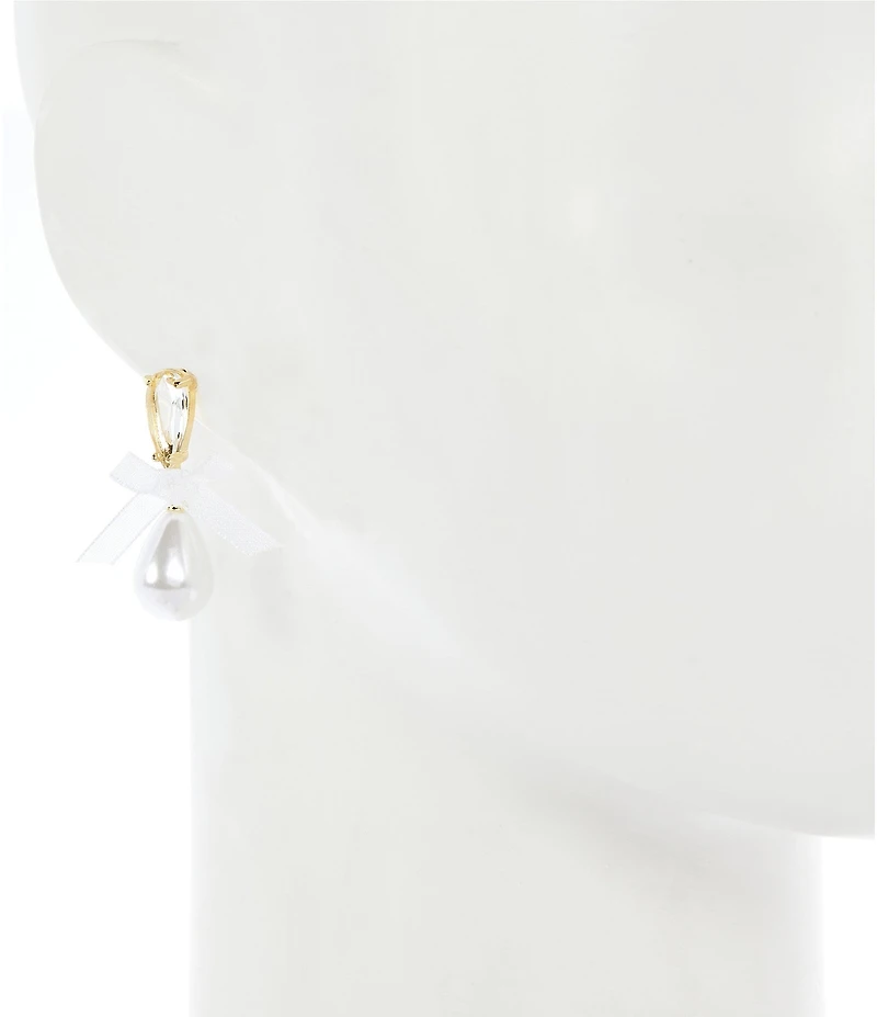 Southern Living x Borrowed & Blue Pearl Bow Drop Earrings