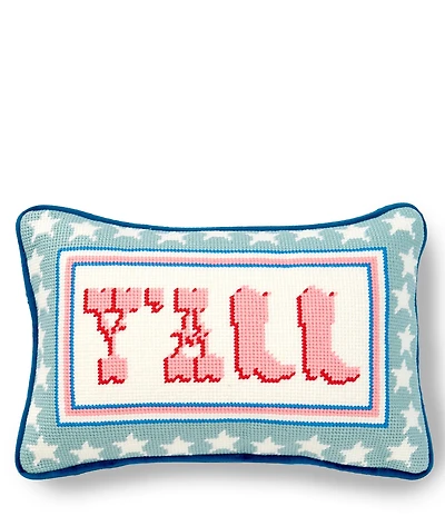 Southern Living Y'all Needlepoint Mini Pillow