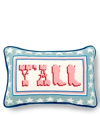 Southern Living Y'all Needlepoint Mini Pillow