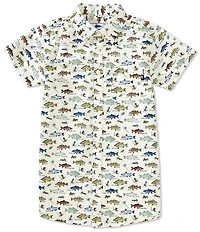 Southern Lure Big Boys 8-20 Short Sleeve Conversation Fishing Woven-Fresh Water Shirt