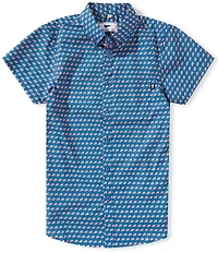 Southern Lure Big Boys Short Sleeve Conversation Sailing Woven Shirt