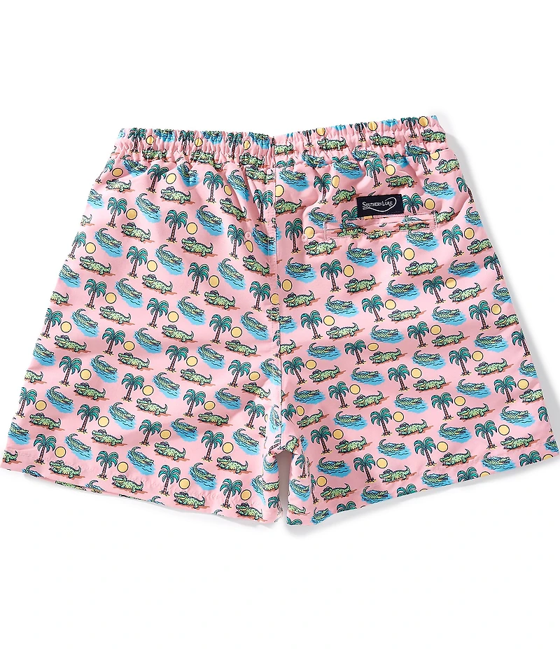 Southern Lure Big Boys Later Gator Printed Volley Swim Trunks