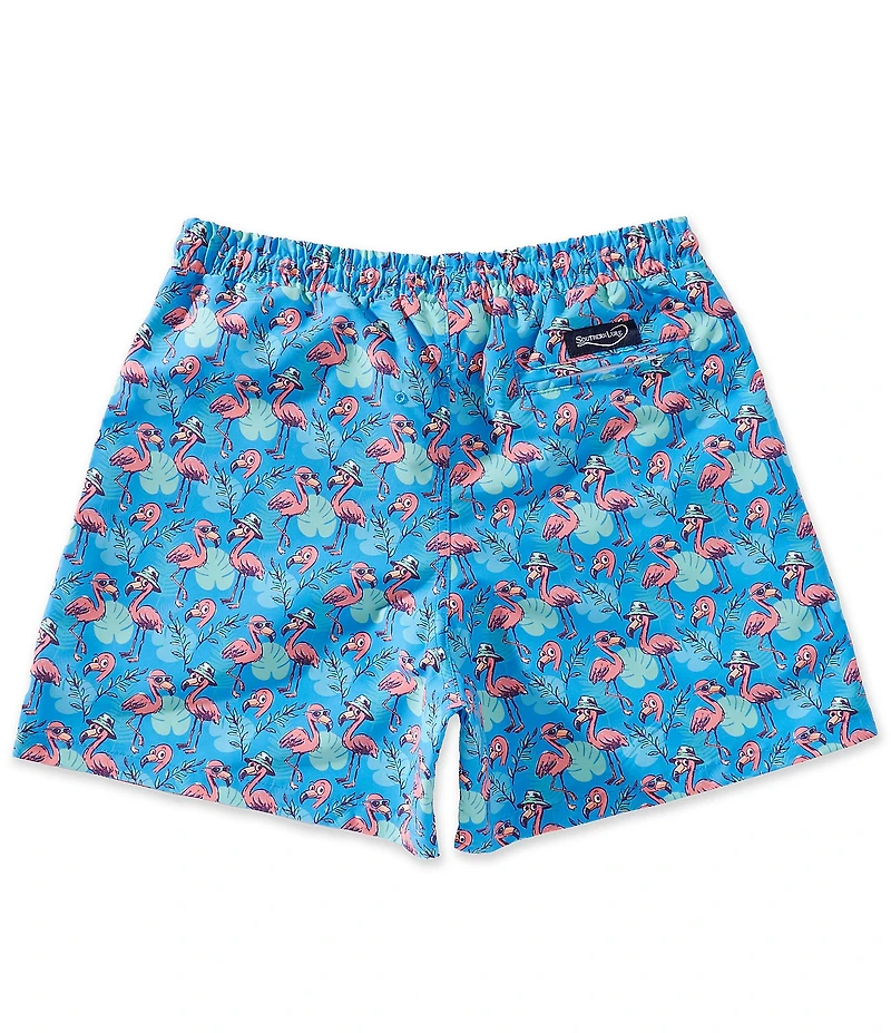 Southern Lure Big Boys Flamingo Party Volley Swim Trunks